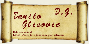 Danilo Glišović vizit kartica